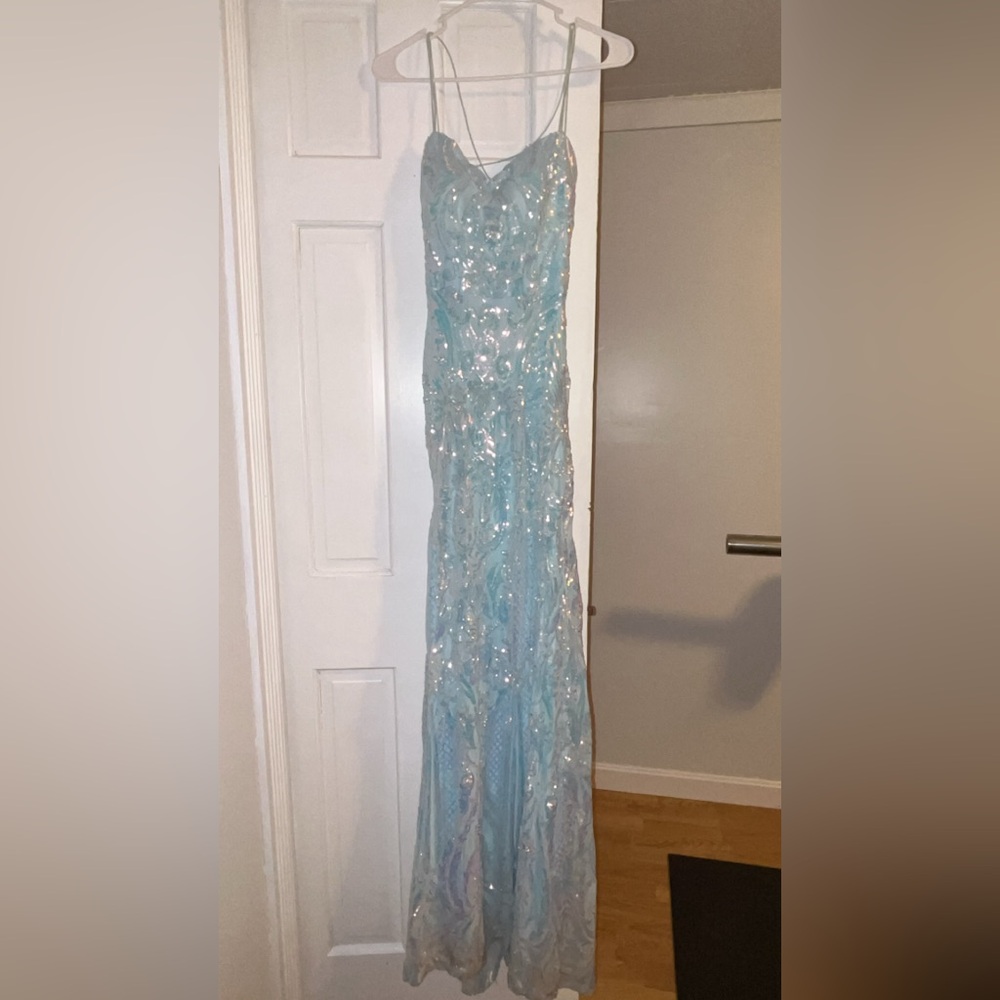 Sparkling Light Blue Gown
